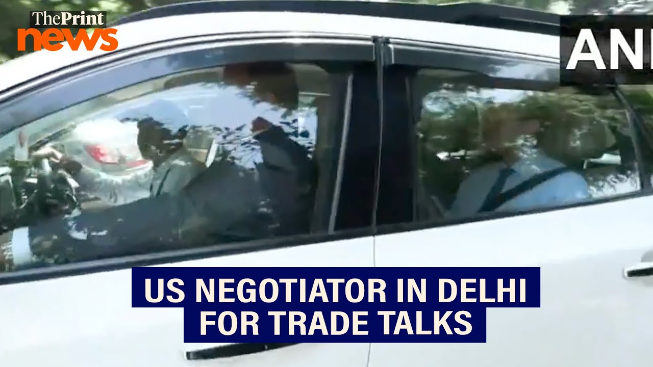 US negotiator Brendan Lynch arrives at Commerce Ministry in Delhi for trade talks