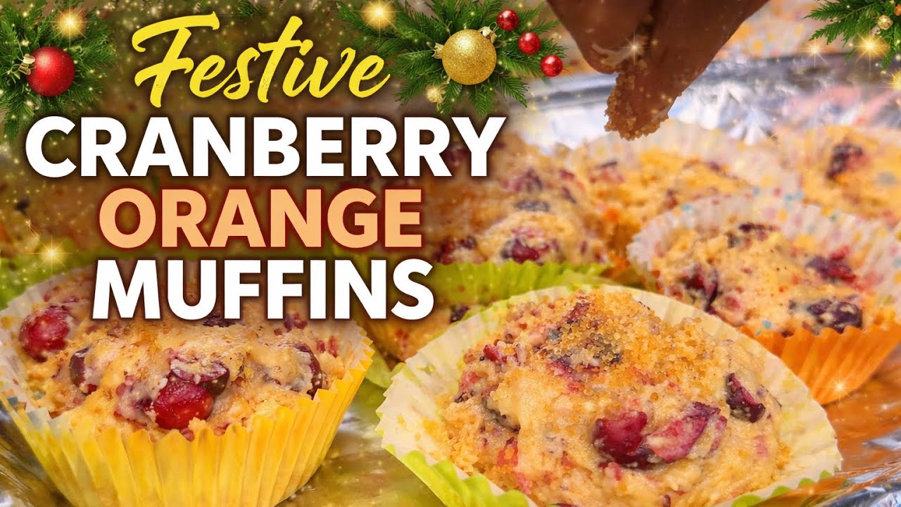 Festive Cranberry Orange Muffins | Soft, Moist & Perfect for Christmas 🎄
