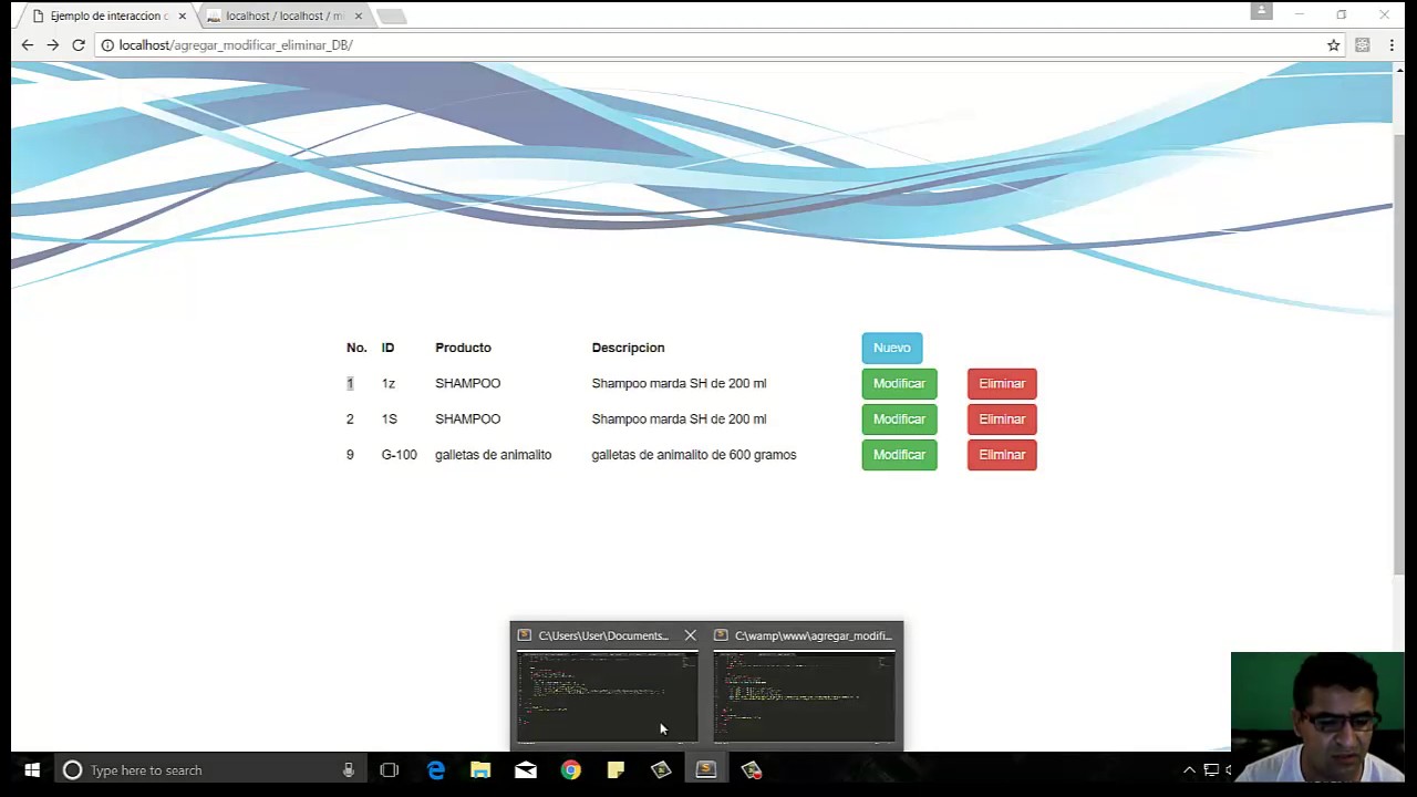 PHP y Mysql Mostrar Ingresar Eliminar Editar Datos (CRUD) programacion