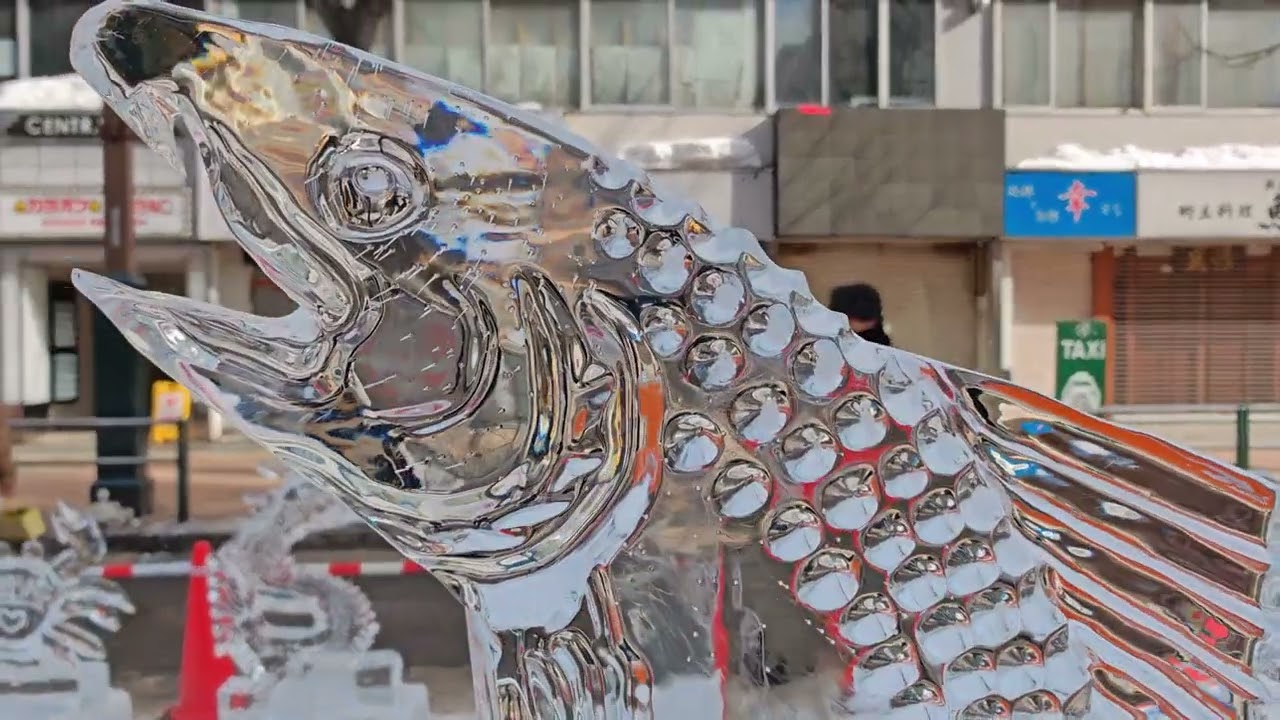 4K Susukino Ice World  ice sculpture famous Sapporo Snow Festival 2026