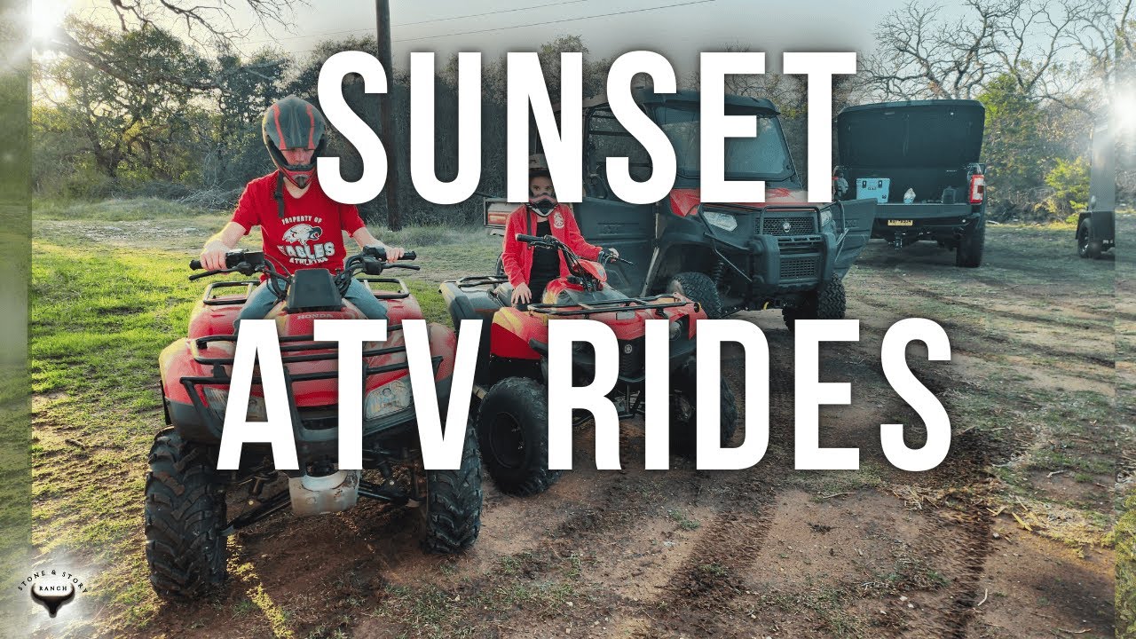 ATV Riding at Sunset on Our Texas Land | Family ATV Adventure on Raw Ranch Property