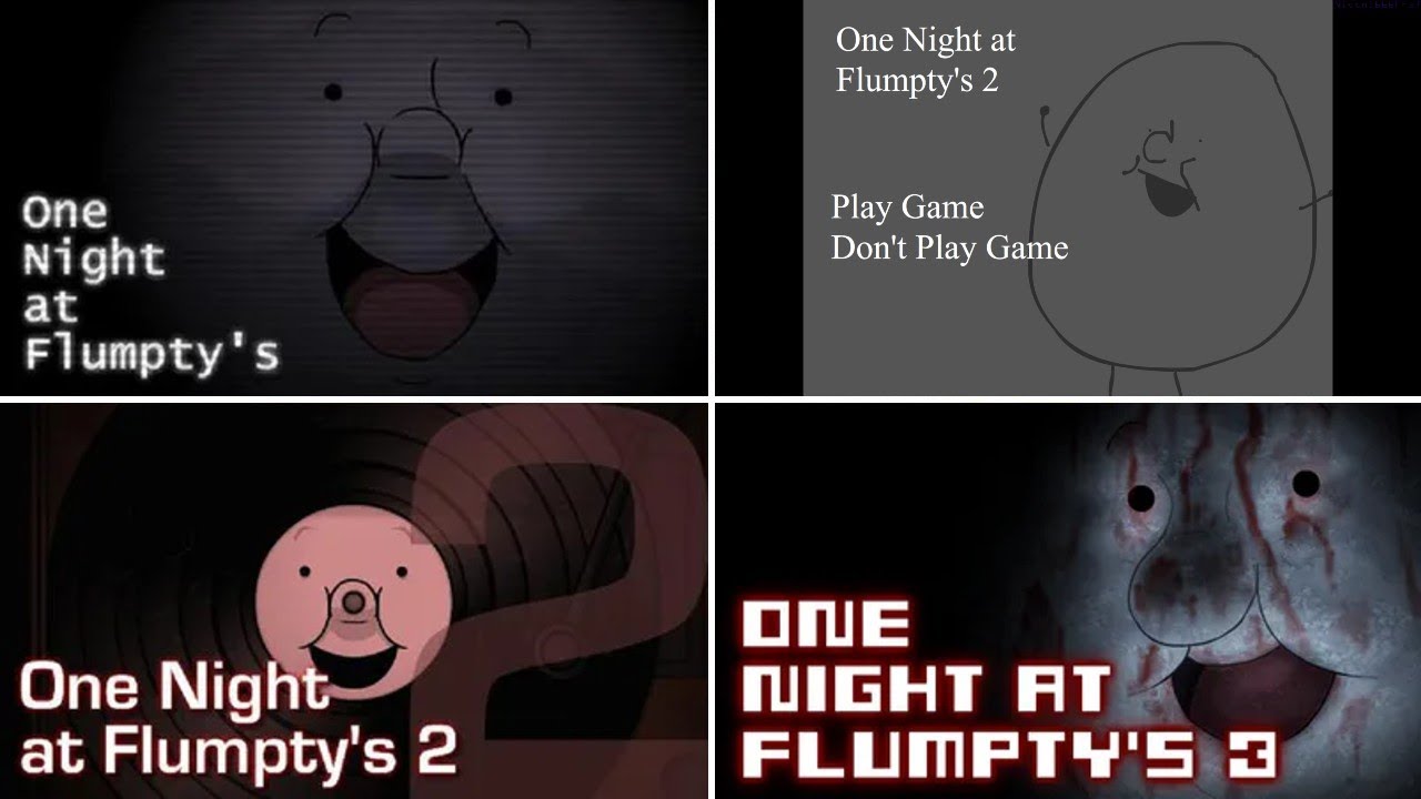 One Night at Flumpty's 1,April Fools Edition,2,3 - Full Walkthrough 100% Completion - No Deaths