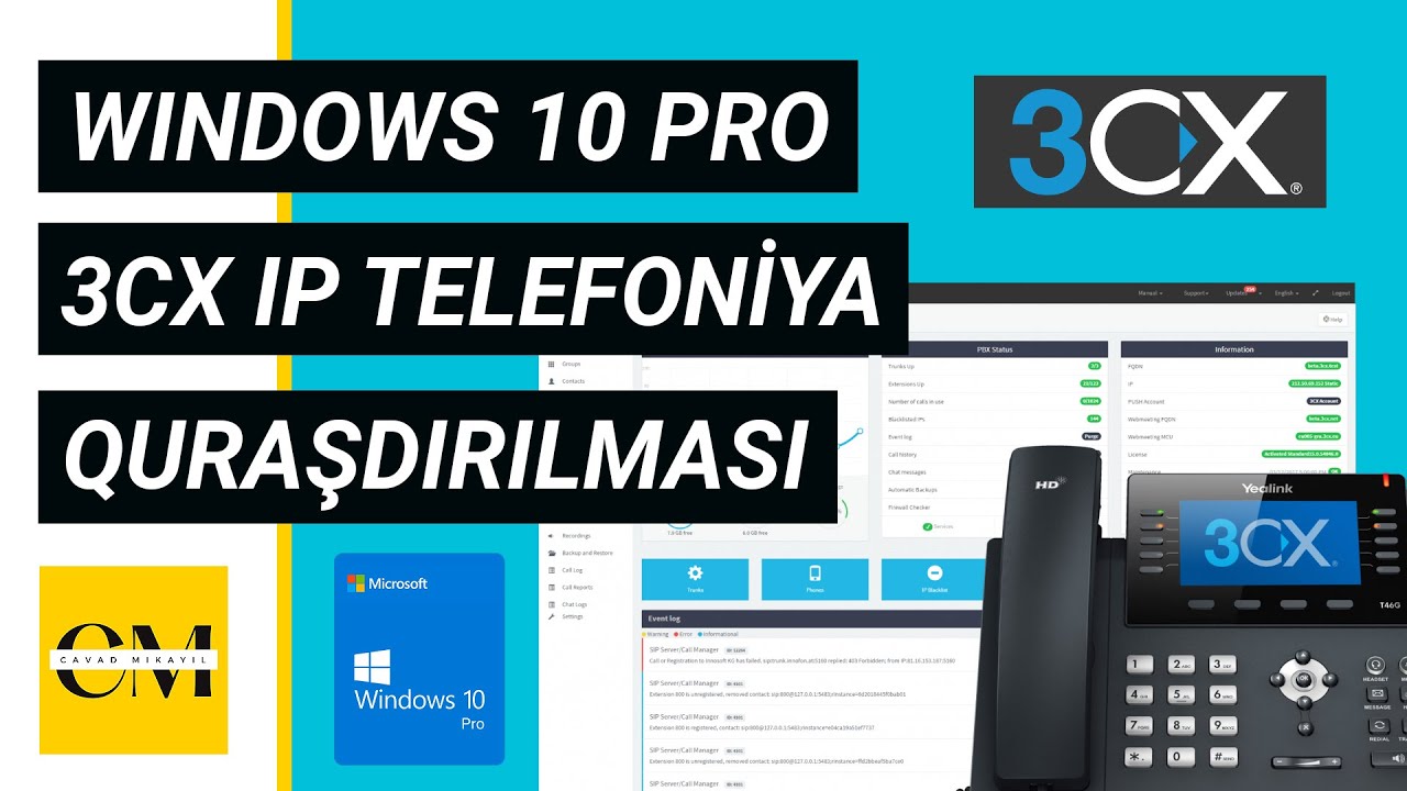 Ip Telefoniya şəbəkəsinin qurulması, Windows 3cx PBX VM ESXi