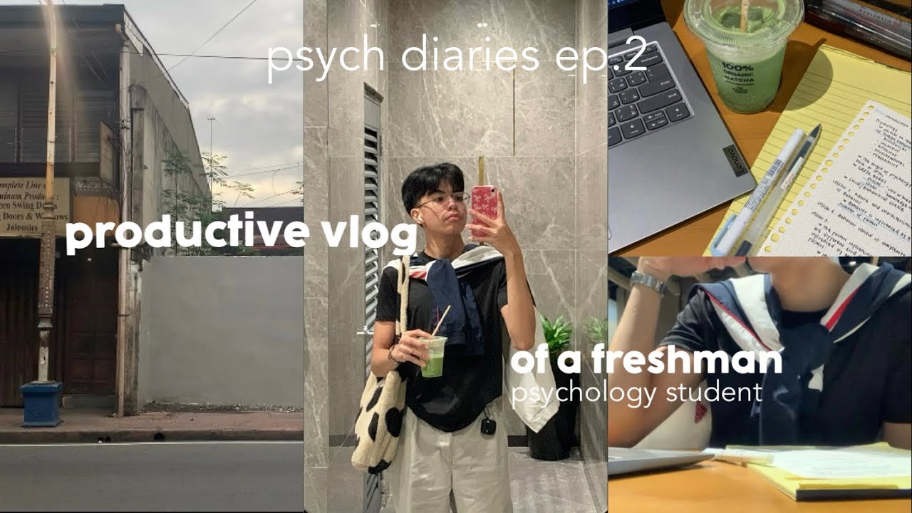 psych diaries ep. 02 🫧 | productive study vlog of a freshman psychology student | study, note-taking
