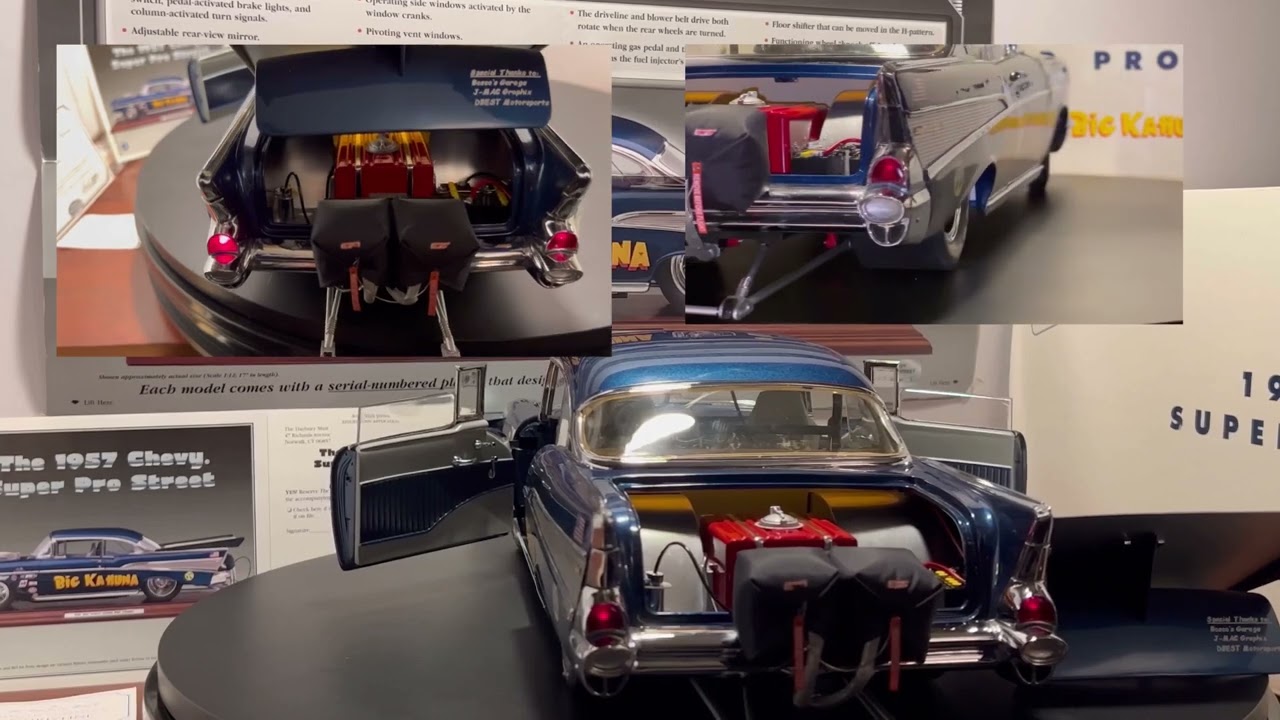 1:12 Scale 1957 Chevrolet BelAir Pro Street “BIG KAHUNA“ exclusive diecast with Working features