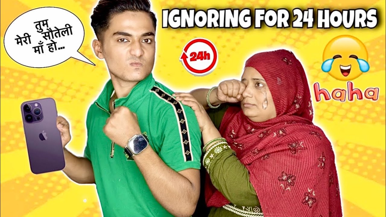 IGNORING My Mom For 24 Hours Challenge😳 “Mom Rone Lgi” Or “Mujhe Bhut Mara” 😓😰 *Gone Wrong