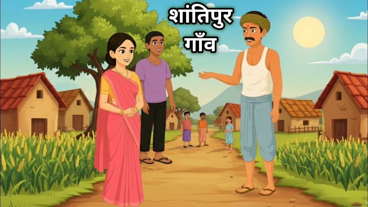 शांतिपुर गाँव । Hindi Story । Hindi kahaniya । @N-ToonsHindi 