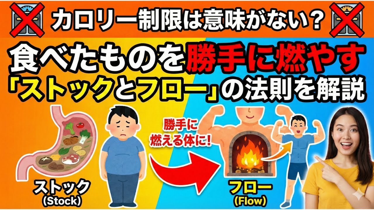 カロリー制限は意味がない？食べたものを勝手に燃やす「ストックとフロー」の法則を解説。