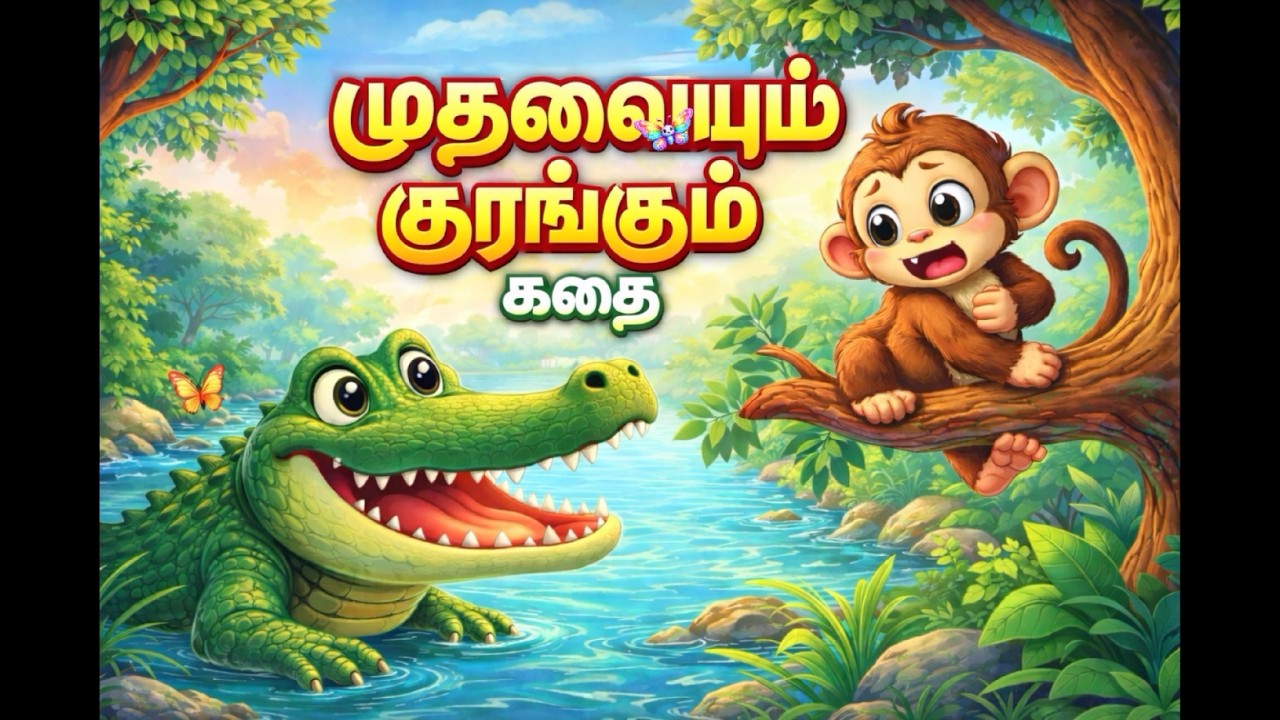 முதலையும் குரங்கும் கதை | Tamil Moral Story for Kids | Panchatantra Story in Tamil