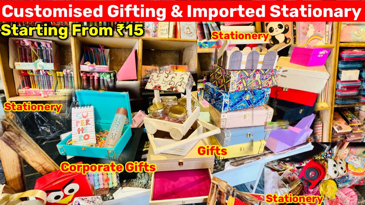 Customised Gift & Imported Stationary| Corporate Gift Market In Delhi | Gift Business Ideas