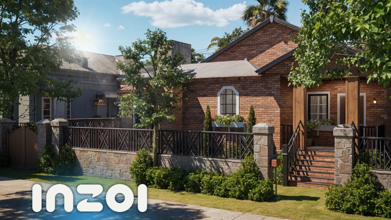 inZoi - Bliss Bay Suburban Family Home - Speed Build (ASMR)