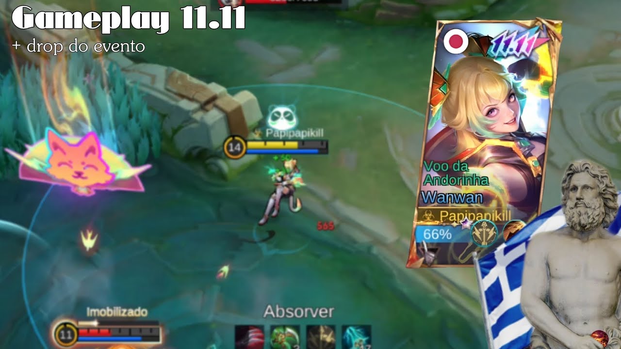 EU TENHO OS DEUSES GREGOS AO MEU LADO 🏛️🫦 – MLBB Wanwan Gameplay (11.11 skin)