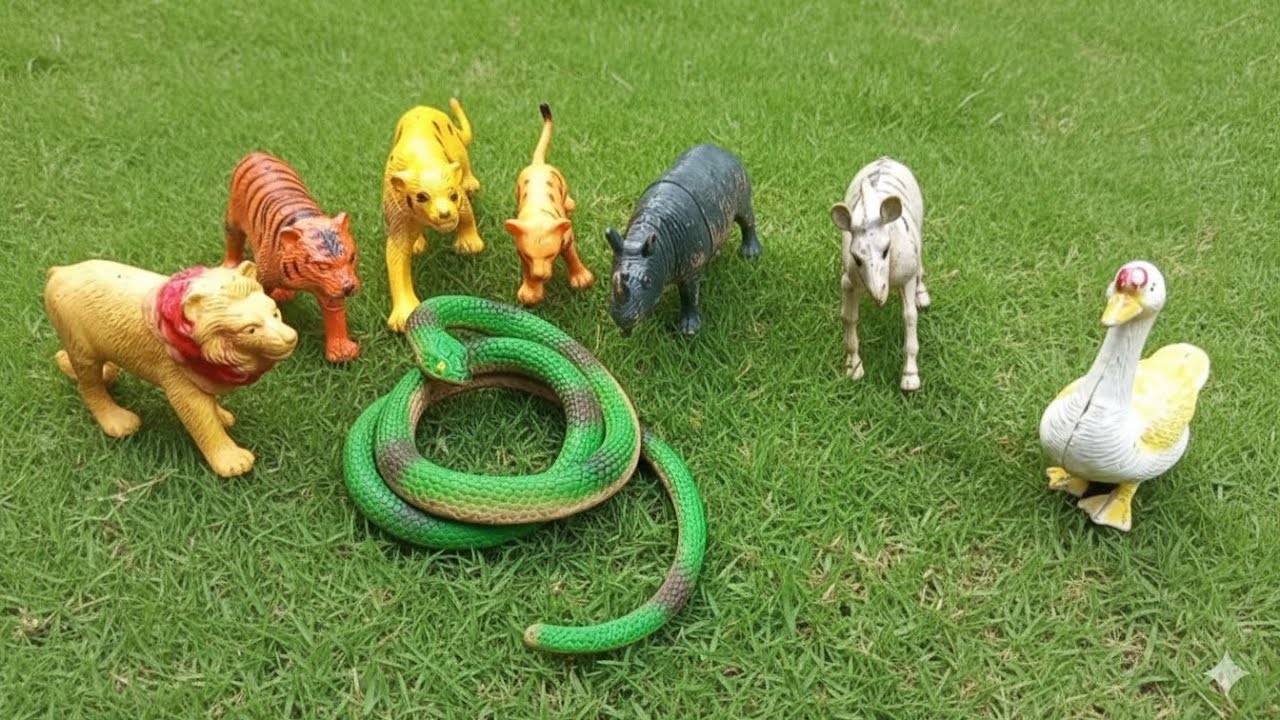 Hunting animals di kebun sawit macan. Badak. Zebra. Angsa. Singa. #toys #animals 