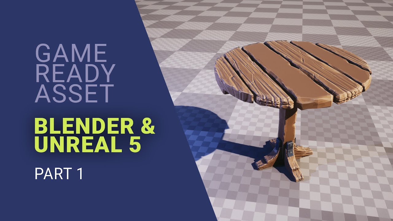 3D Stylised Wooden Table (Game-Ready) Blender 3.0 to UE5 & Substance Painter (PART 1)