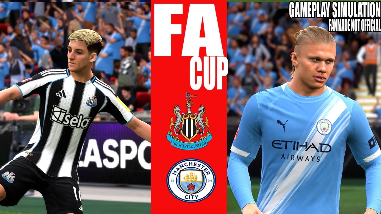 Newcastle United vs Manchester City | FA Cup | Gameplay Simulation