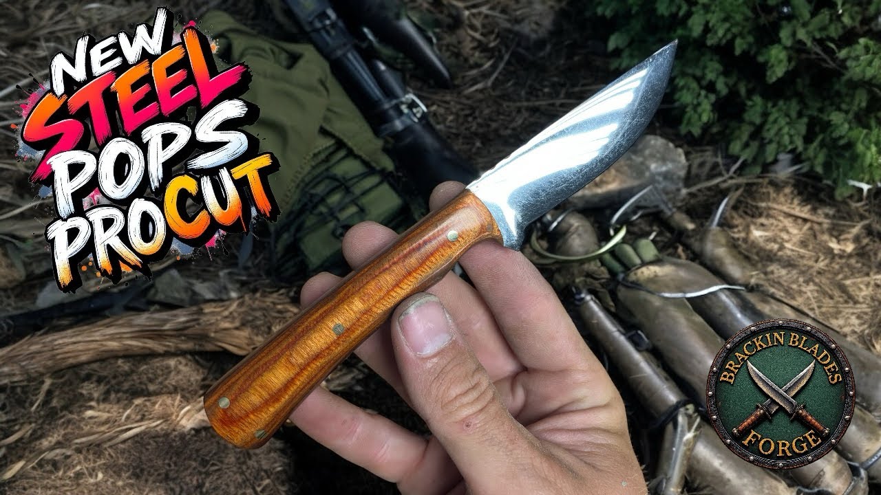 Making a Hunting knife with a New type of steel | Pops ProCut