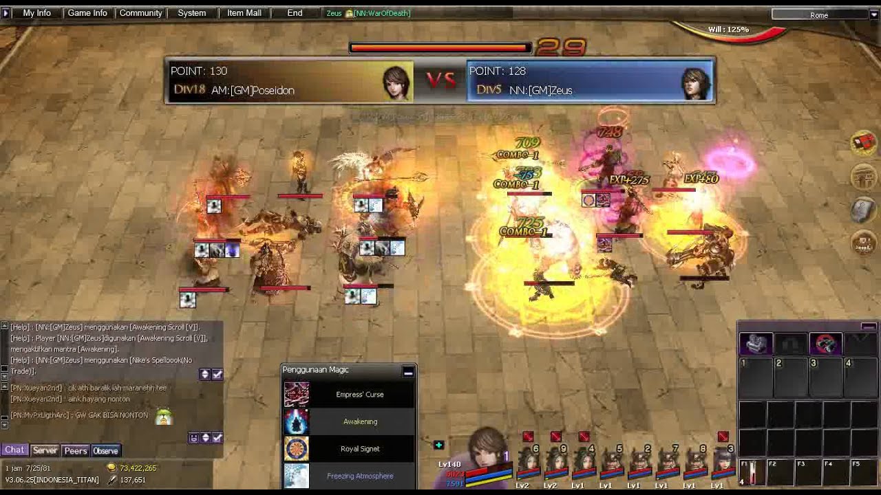 Atlantica Online Indonesia [GM]Zeus vs [GM]Poseidon Final Round