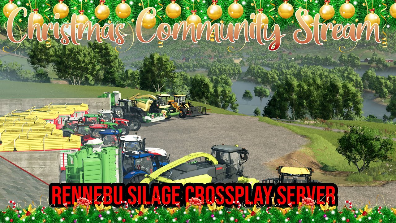 CHRISTMAS COMMUNITY EVENT - Rennebu Silage Crossplay Server 🔴LIVE 🔴 Farming Simulator 25