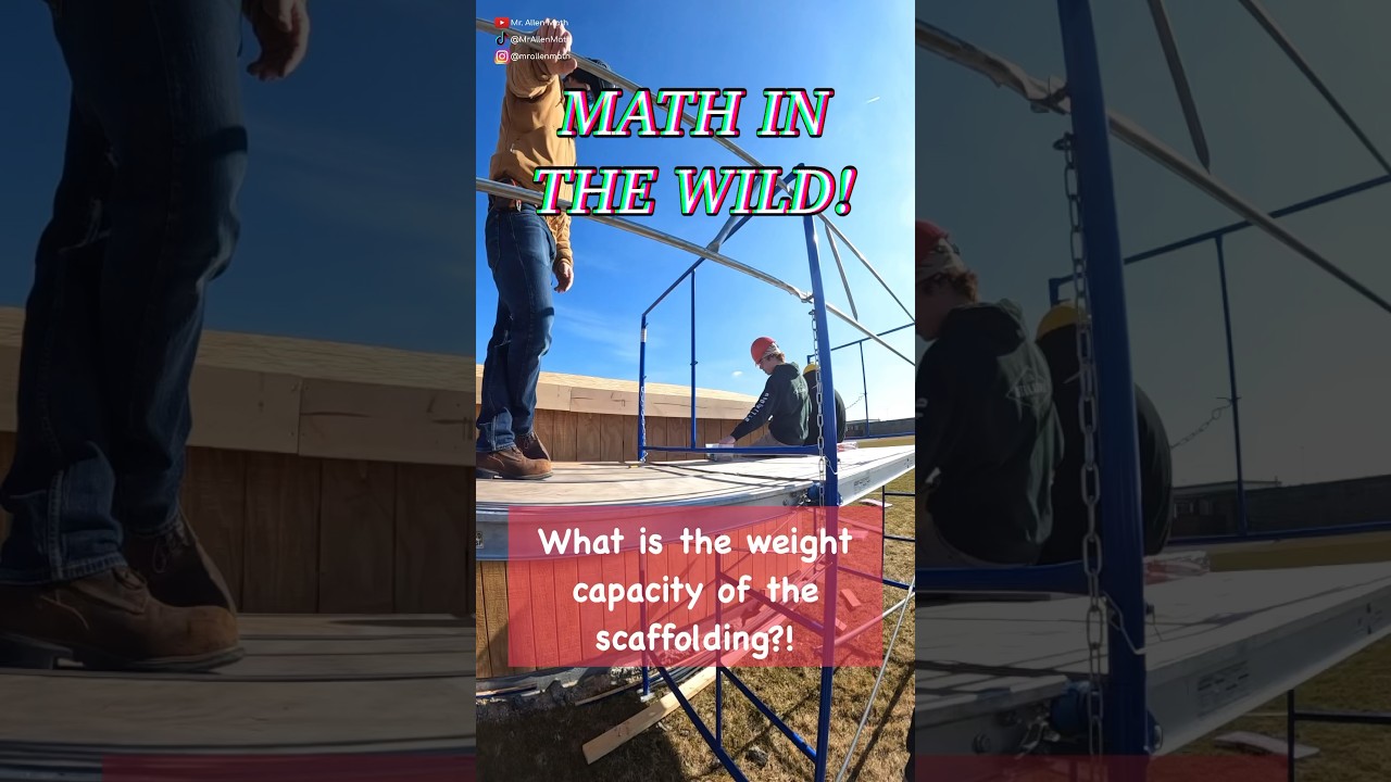 Math in the Wild - Weight Capacity of our Scaffolding #maths #teacher #ti84 #geometry #construction
