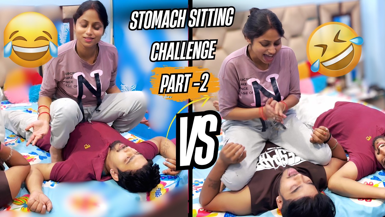 PART 2 IS EVEN CRAZIER! 🤣 | STOMACH SITTING CHALLENGE | @familyvlogayanka