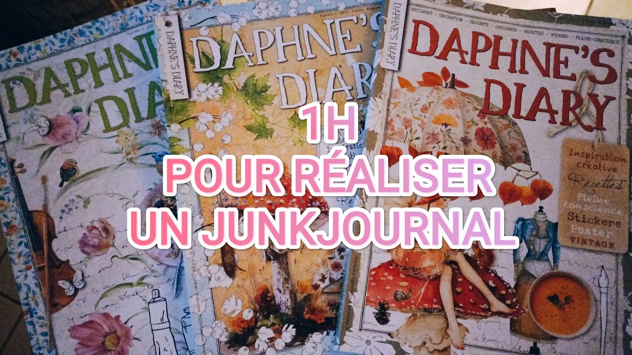 {1}:TUTO COMPLET :COMMENT RÉALISER RAPIDEMENT UN JUNKJOURNAL À PARTIR DES MAGAZINES DAPHNE'S DIARY 