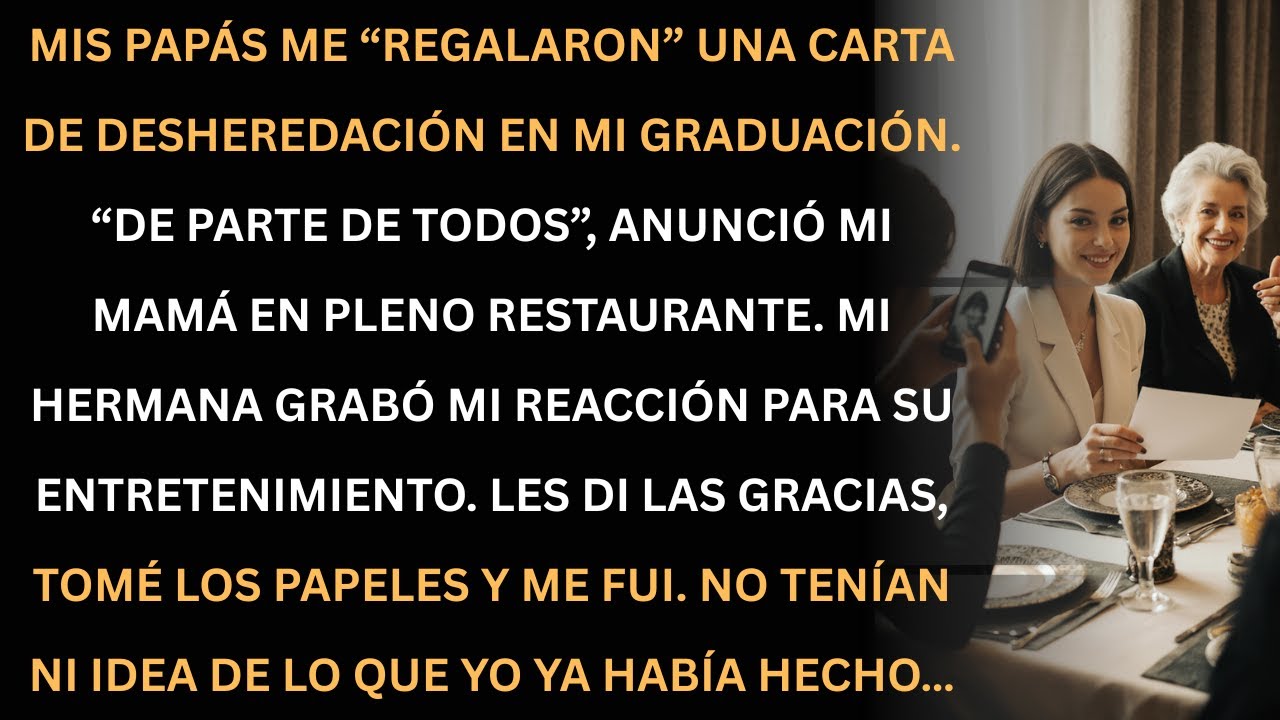 Me desheredaron en mi graduación… pero ellos no sabían lo que ya había logrado.