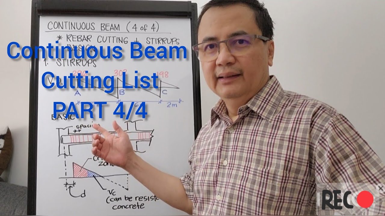 Continuous Beam - Cutting List-     Part 4/4 - Tagalog