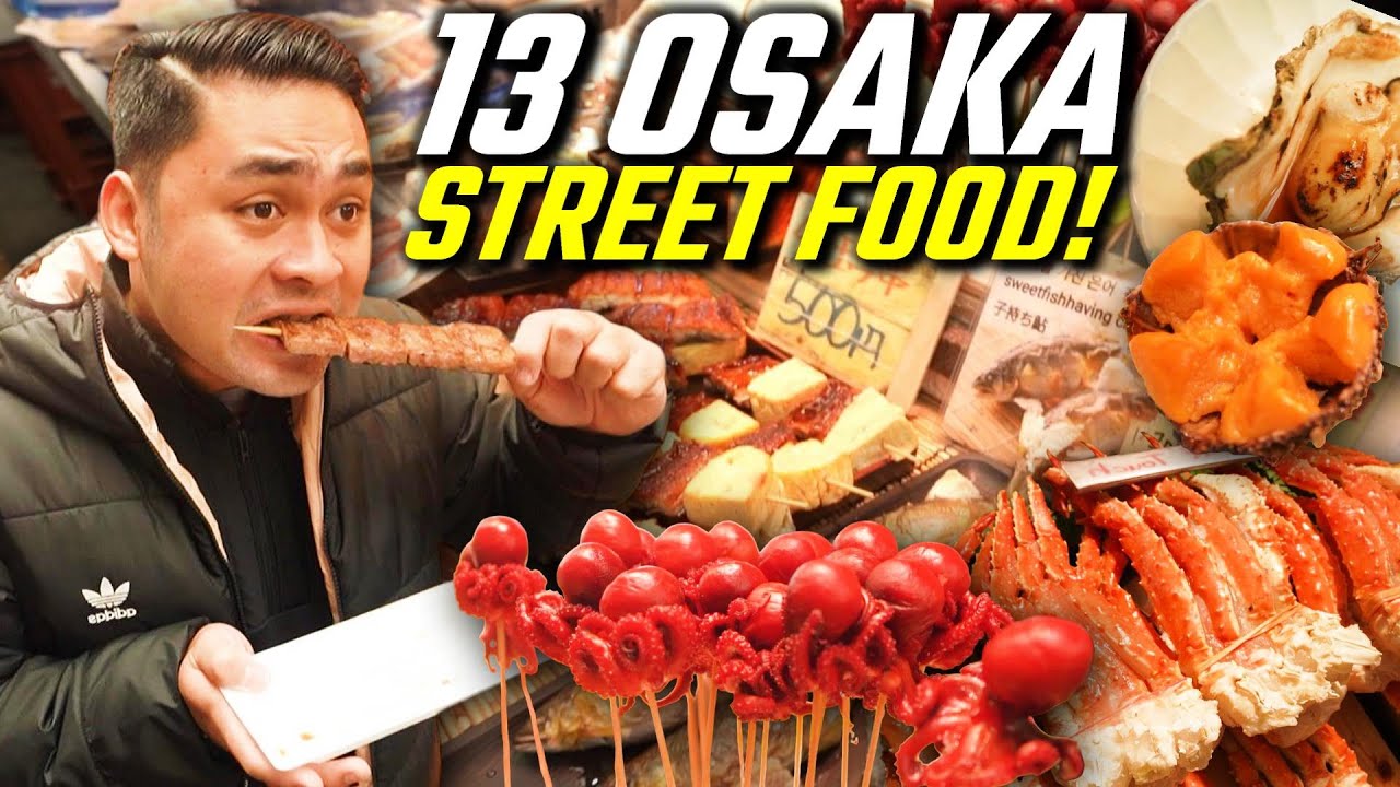 13 INSANE Japanese Street Food of OSAKA! BEST Seafood Heaven of JAPAN!
