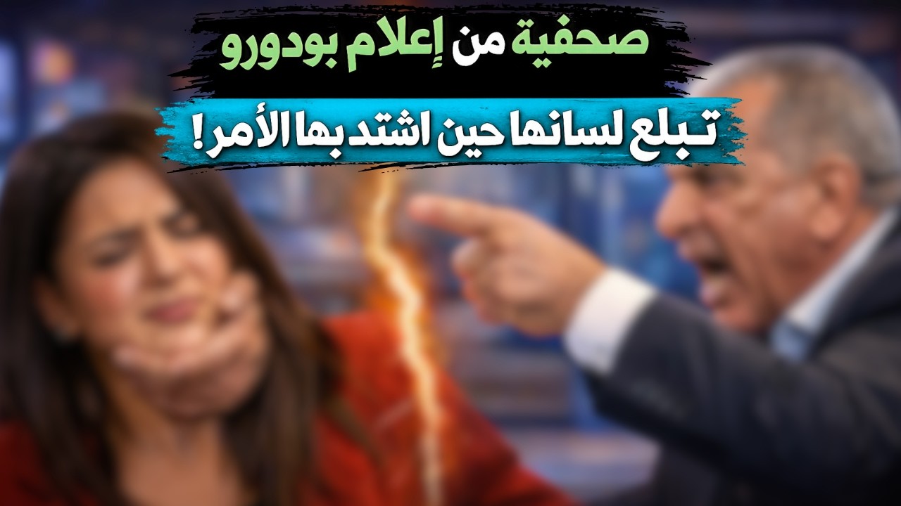 صحفية من إعلام بودورو تبلع لسانها حين اشتد الأمر بها