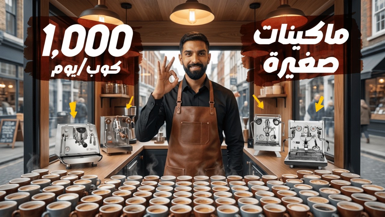كيف تبدأ مشروع مقهى ناجح بمعدات منزلية؟ (سر الـ 1000 كوب يومياً! ☕️)
