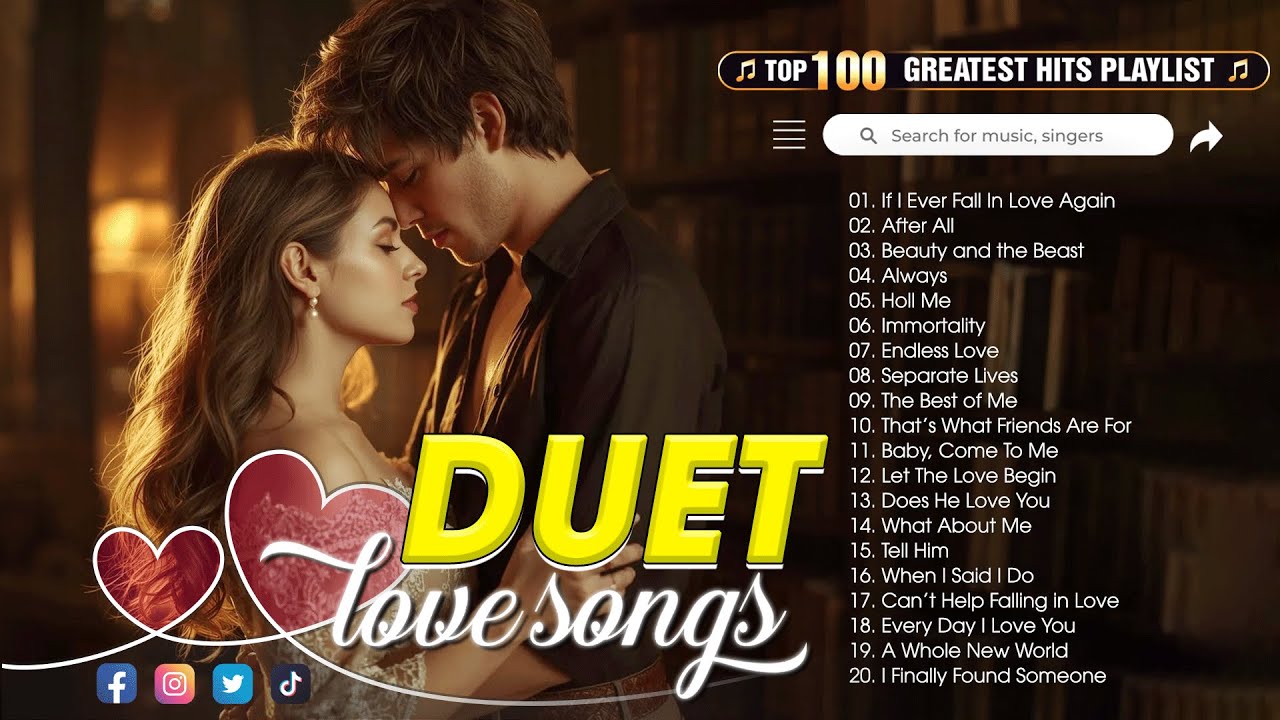 DUET LOVE SONGS ❤️Beautiful Songs 2025❤️THE BEST DUET LOVE SONGS 70'S 80'S 90'S