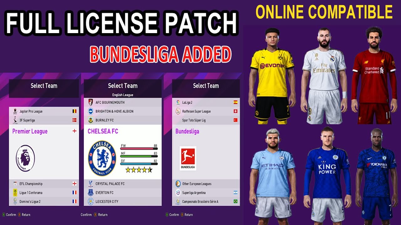 Pes 2020 Full License Patch | Bundesliga Added | All Teams Licensed | Online Compatible |Option File
