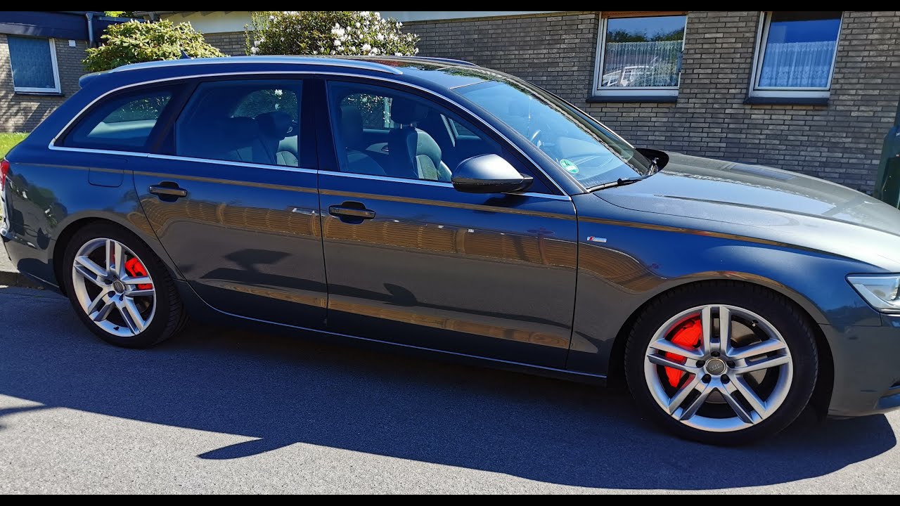 Audi A6 3.0 BiTdi - Bremssatel lackieren / Brake Calipers painting/ Neon Red- Foliatec.com