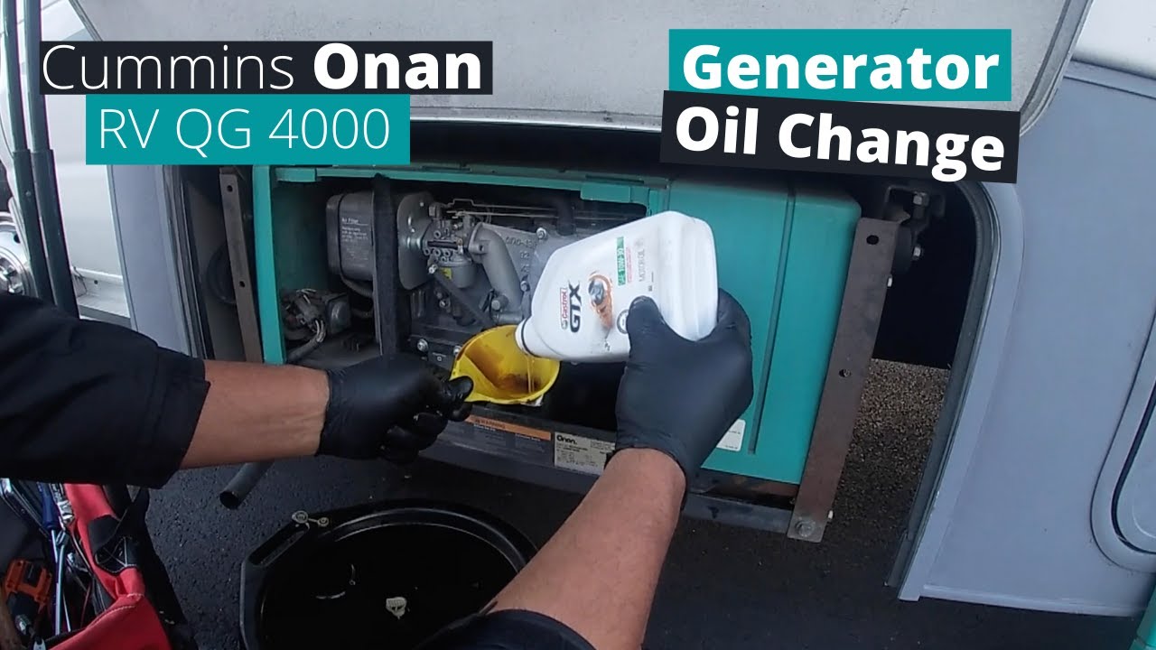 Генератор Onan Cummins 4000 для автодомов | Замена масла