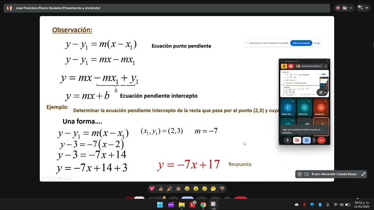 Cómo encontrar la ecuación de la recta (Punto-Pendiente y Pendiente-Intercepto)