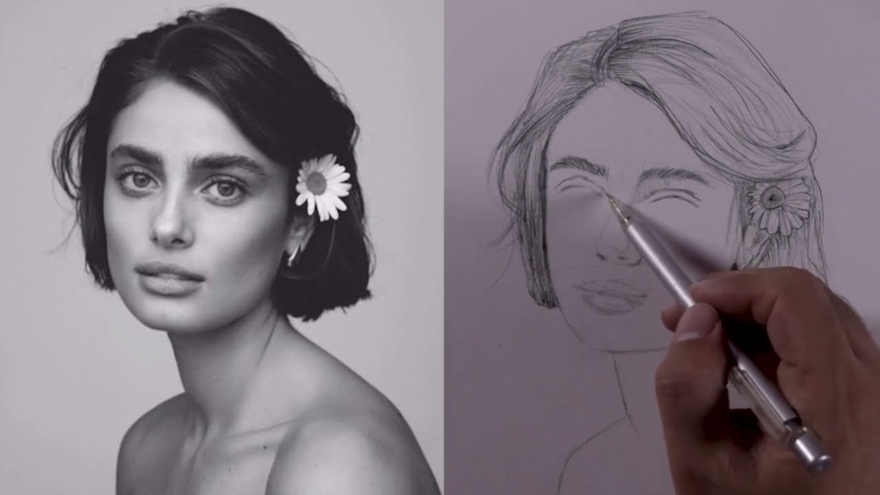 learn to draw any portrait outlines| Loomis method for beginners