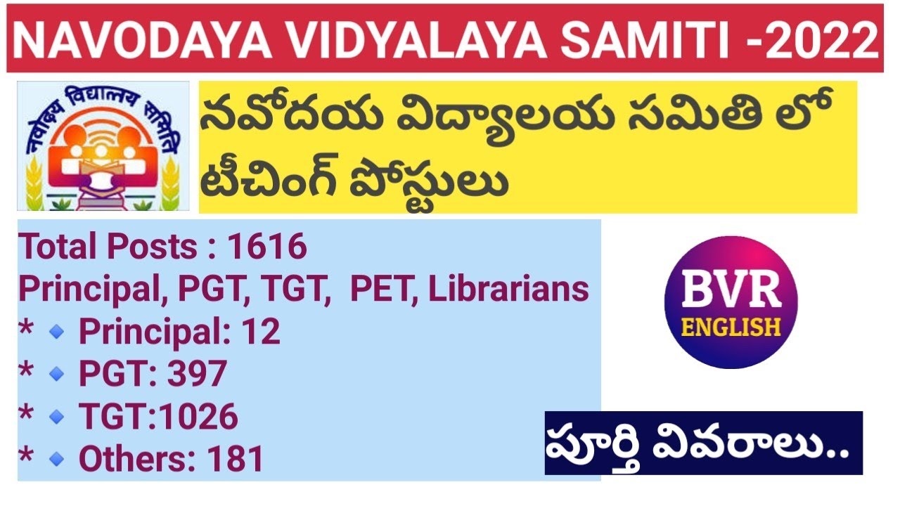 NVS RECRUITMENT NOTIFICATION - 2022.