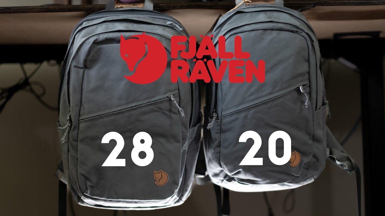 Fjallraven Raven 28 vs. Raven 20 Size Comparison