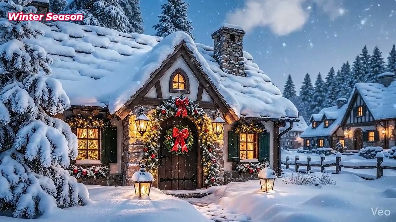 Winter Season- Snow Falling with cool Relaxing #fypシ゚viral #snowfall #relaxingmusic #viralvideo
