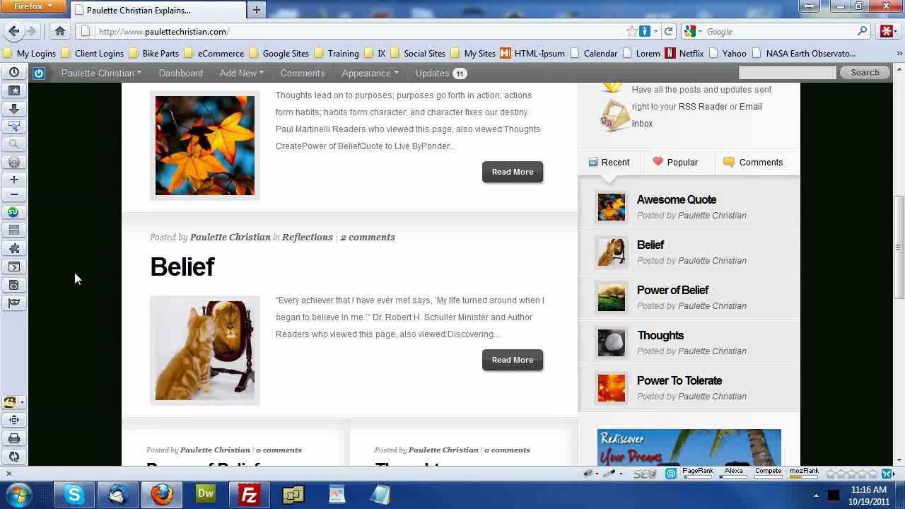 Wordpress: Repair Blank White Page in Dashboard