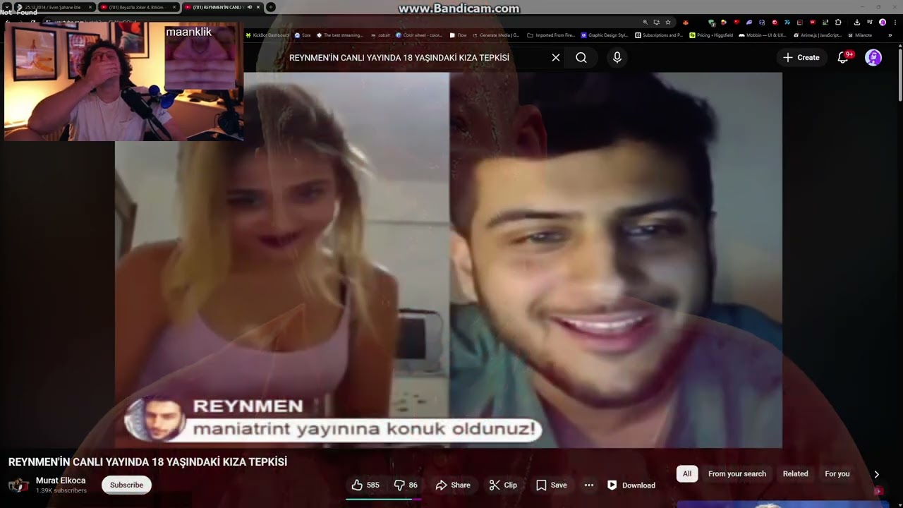 REYNMEN'İN CANLI YAYINDA 18 YAŞINDAKİ KIZA TEPKİSİ olayı