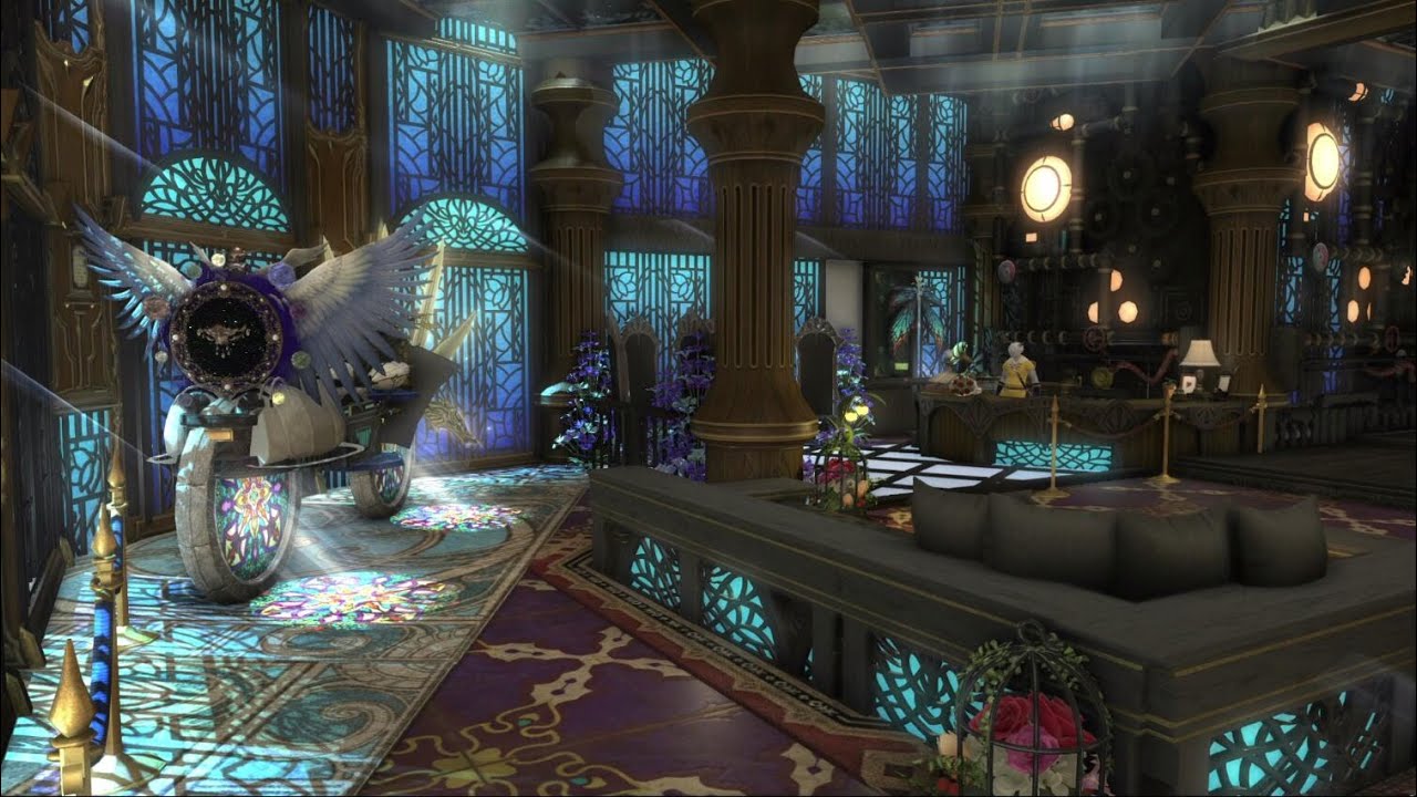 FFXIV/FF14 House/Housing-RL6(Alexander crystal machinery club, motorcycle, no filter)