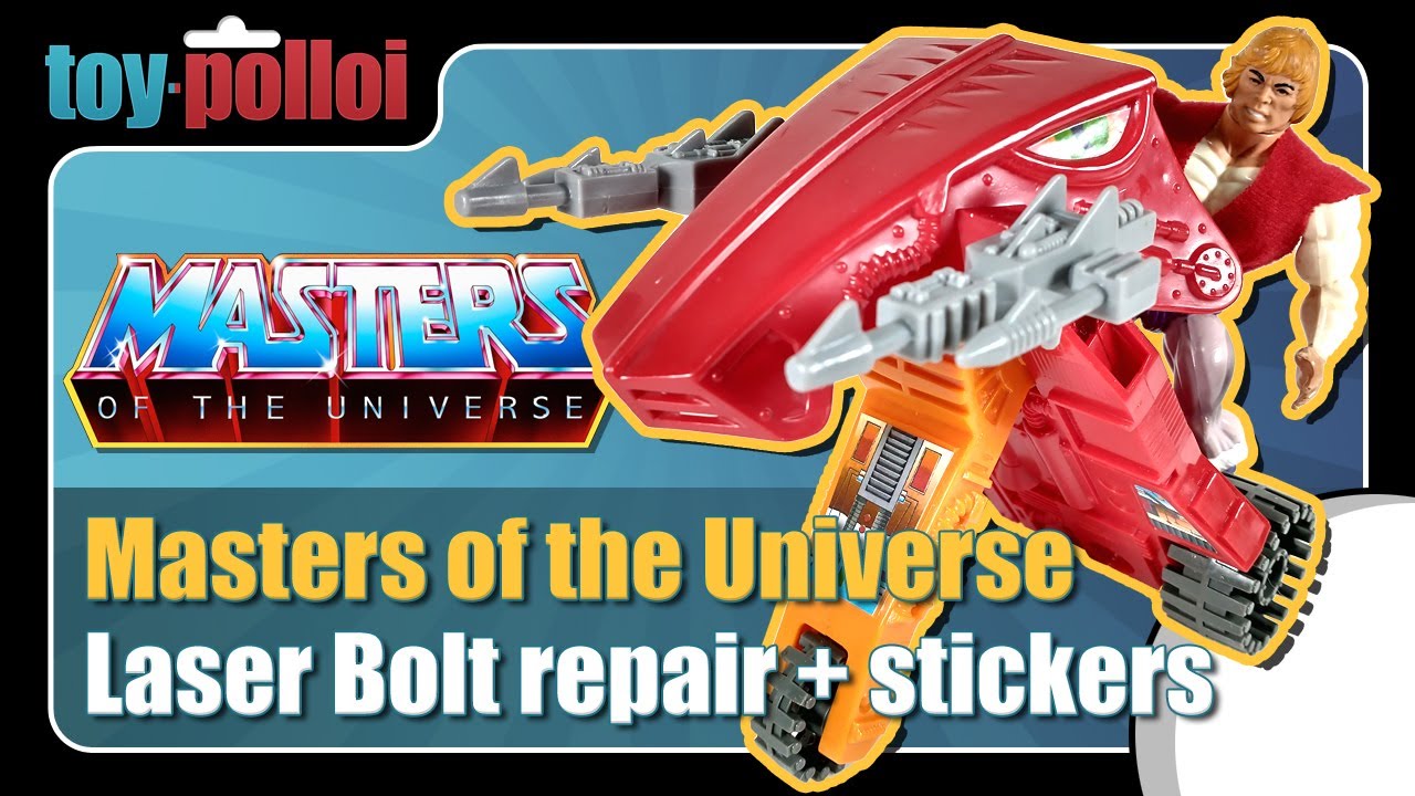 Vintage MOTU Laser Bolt repairs + stickers - Toy Polloi