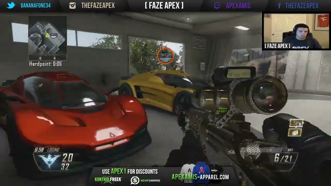 FaZe Apex против Pamaj против Rain против GwidT Гонка к Hardpoint!
