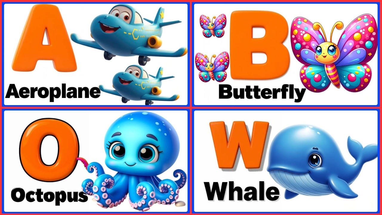 ABCD | Изучаем abcd | Словарь алфавита | A — яблоко, B — мяч, C — кошка #abcd
