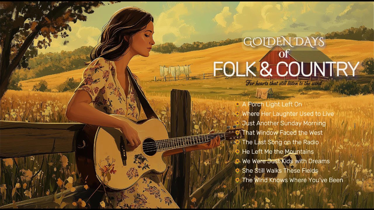 【Golden Folk Memories】Country Calm &ndash; Relaxing Country Folk Songs (70s &bull; 80s &bull; 90s) 🌻🎸