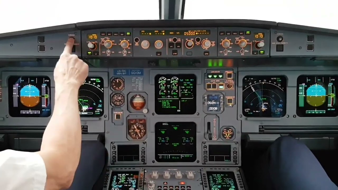 Pilot Cockpit View during Take off from Gothenburg Landvetter AirPort #aviation #plane #airbus