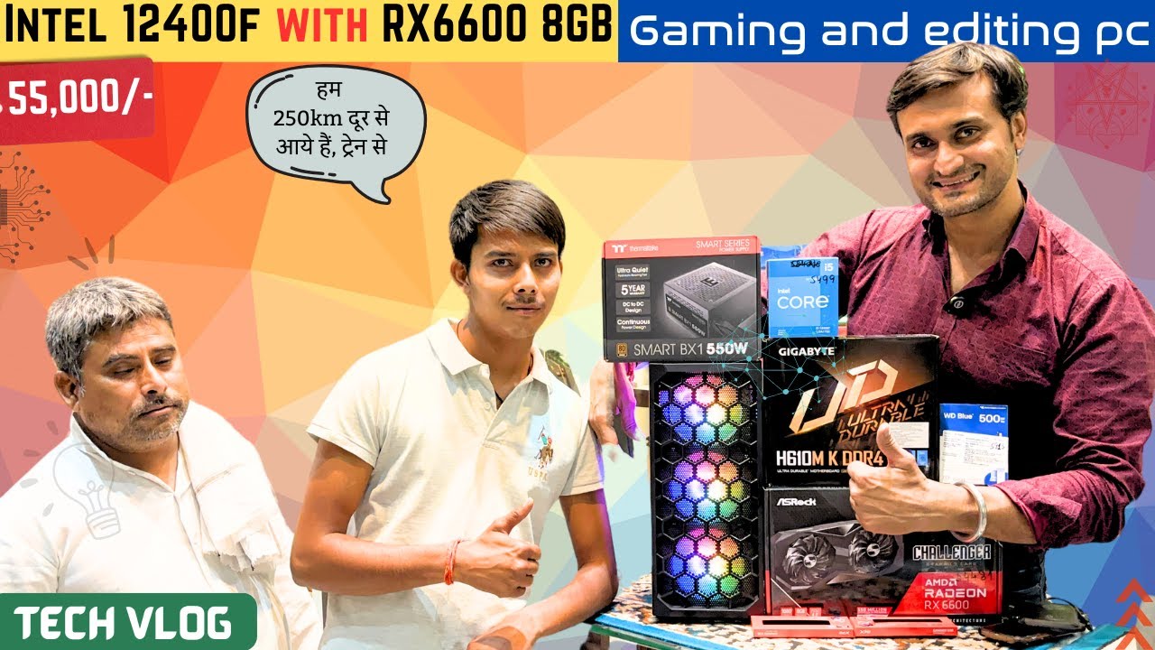 Gaming and editing pc in 55,000/-  || Intel i5 with RX6600 || Lowest price in india.