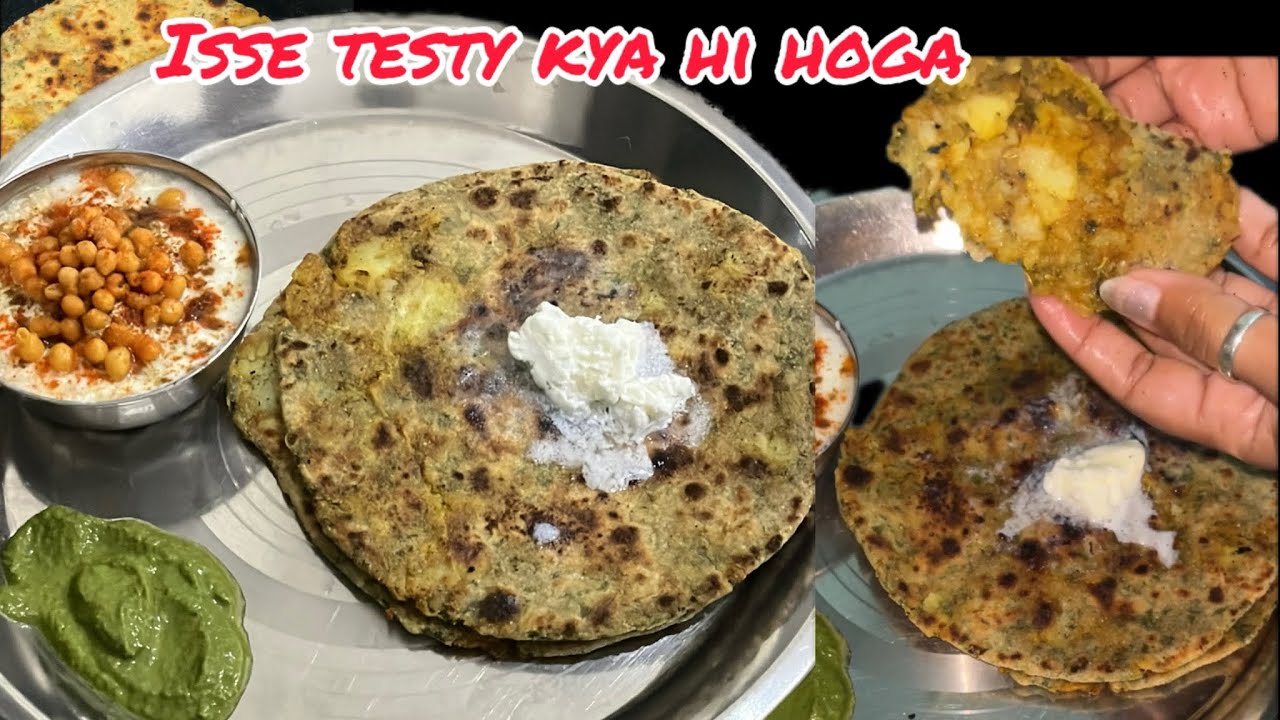ऐसे पराठे बनायेंगे तो मन करेगा 2 और खा लू ।आलू पालक पराठा बनाने का तरीका,aloo palak paratha 😱❤️🤤😋