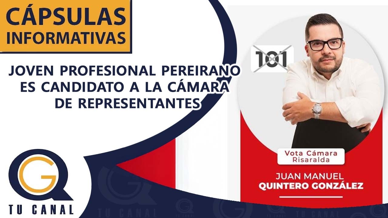 JOVEN PROFESIONAL PEREIRANO ES CANDIDATO A LA CÁMARA DE REPRESENTANTES